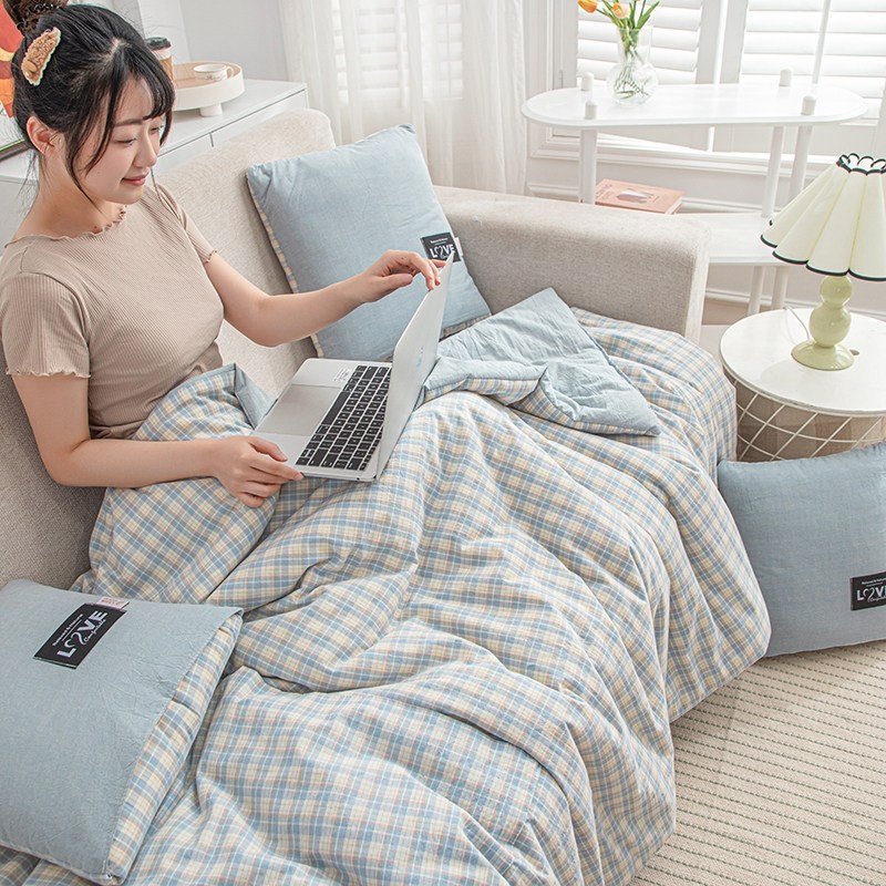 纯棉车载抱e枕被子两用汽车折叠办公午睡枕头毯子二合一靠枕可机,居家布艺,抱枕被,淘宝优惠券,粉丝福利购,淘宝优惠卷