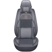 新款 皮革木珠凉 汽车座套坐套坐垫夏天全包座垫布艺座椅套座R夏季