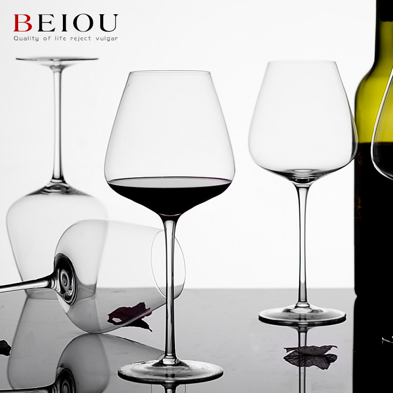 欧式大号勃艮第h红酒杯2个家用超大葡萄酒杯高脚杯套装个性大肚杯