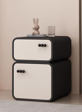 BER106#创意网实木床头柜简约现代油风小型极窄收纳柜BER106#2奶