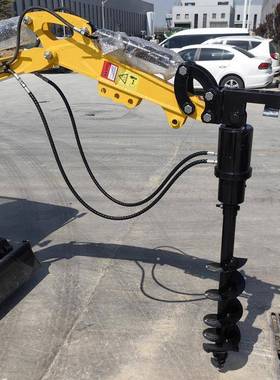 RGI机果农园挖抓木器用挖松土器耙子小挖机属具机破碎锤螺旋钻