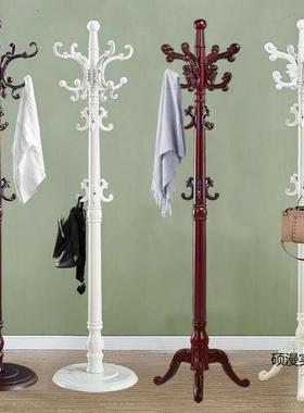 实木衣帽落地架卧室家用客多功挂能包架衣68830服架子欧式立式挂