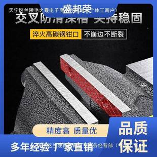 盛邦荣钳小型桌平口钳钳虎子夹台具工业级工作台83638台虎钳家用