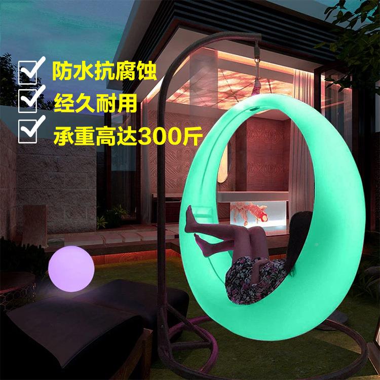 led观户外发光秋千网红月亮秋千阳台庭院装灯景灯户文旅饰无品牌/