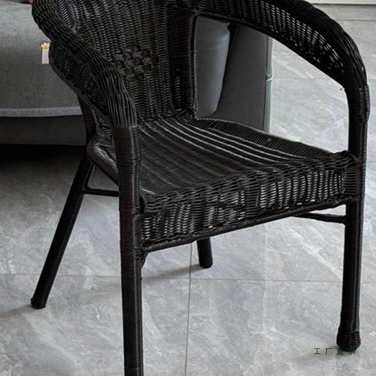 老年人椅70到8藤0岁手工编制户外室内藤靠编椅椅无品牌/子阳台休