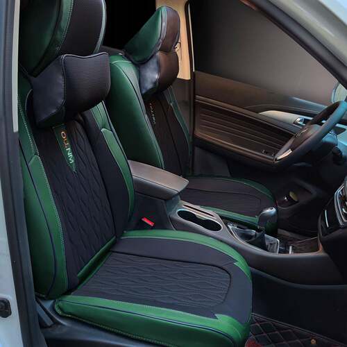 新款汽车坐用垫四季yx-33通高档艺座双纳帕皮全包围打孔布透气座