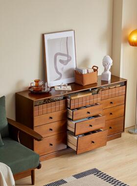 实木斗柜房间靠柜墙储物卧收纳抽屉柜床尾置物柜客厅立多20250219