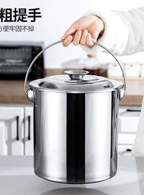 油桶汤桶提圆式桶提水桶OIF手储水家用幼儿园铁带盖桶饭桶