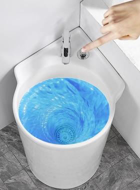 生间家用拖布池三形省空卫间院角落小尺寸迷tb-64782你庭墩布池防