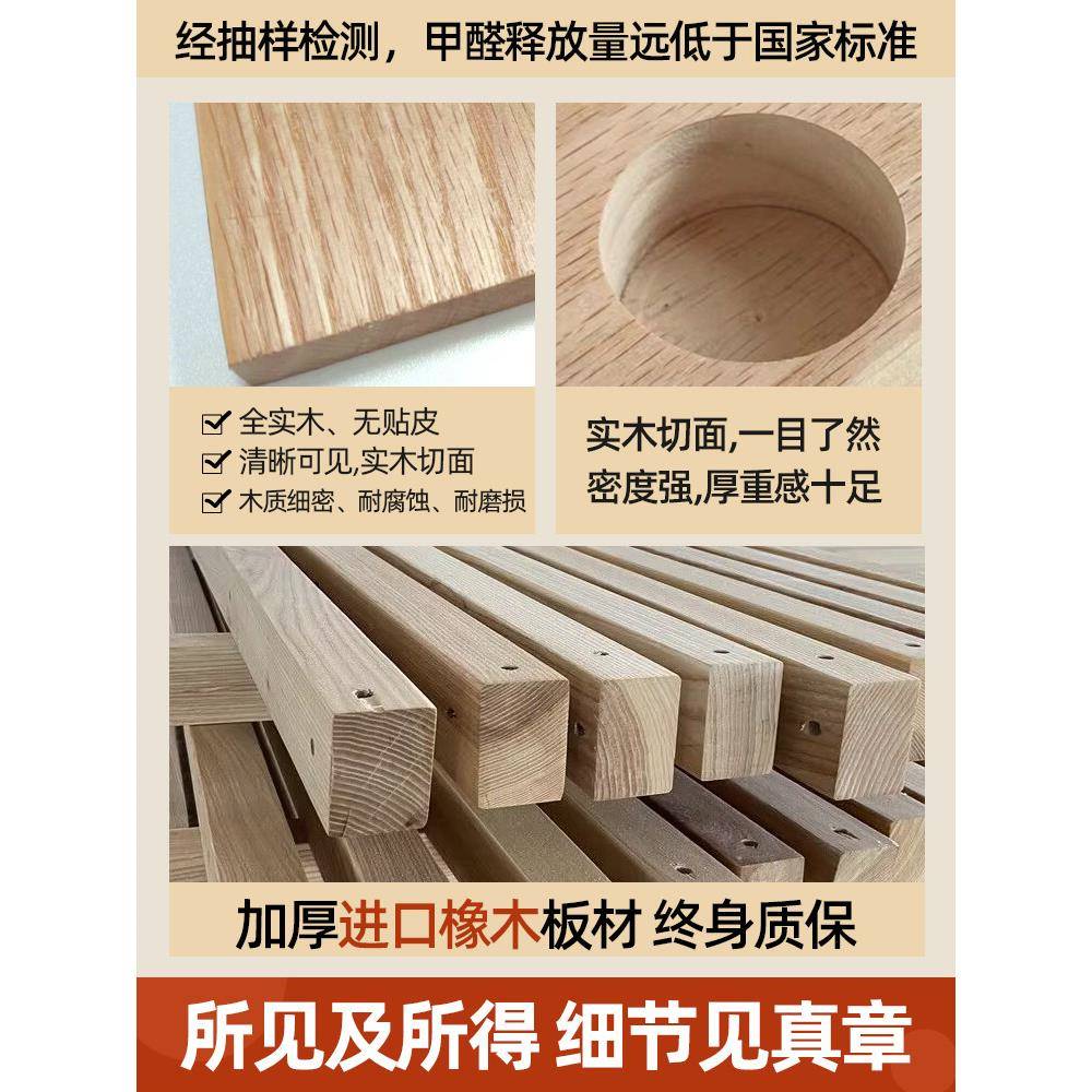 床m实木床现代简约双床卧1.5原木床1XJMC01.8m家用单人床榻榻米床人主架