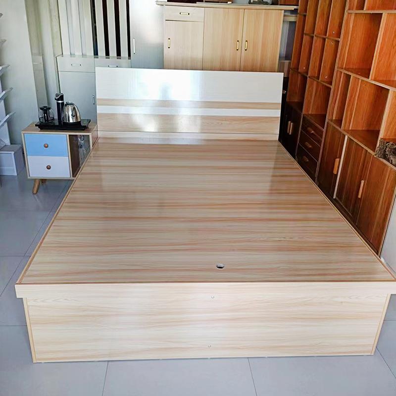 家用实床租屋经济型床铺出1.2木质床m简人易单床简约主木卧双人板
