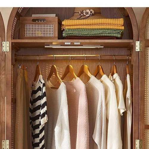 藤室编衣柜储物民宿日式环保诧寂风双门艺古免安装术卧落无品牌/