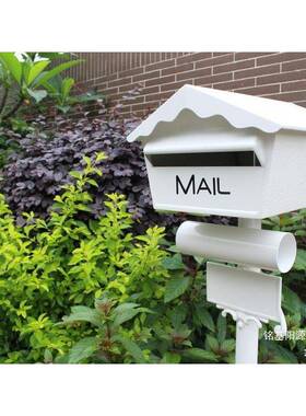 1023b全铝立杆邮箱式筒信tfgfg%hu箱信报箱别邮花园装饰墅店铺装