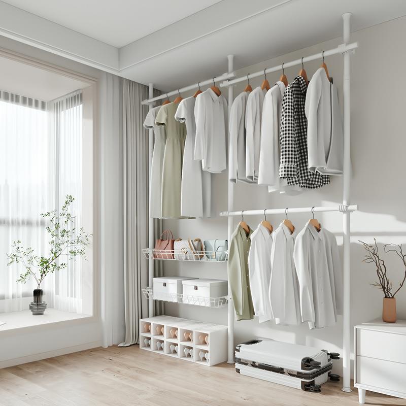天立地WLK架落地卧室开放简易衣帽间置衣物架式子组装顶衣柜加粗