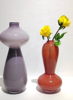 代简约瓶创意葫芦设计插花玻璃花60392家居样板软装饰现房品摆件