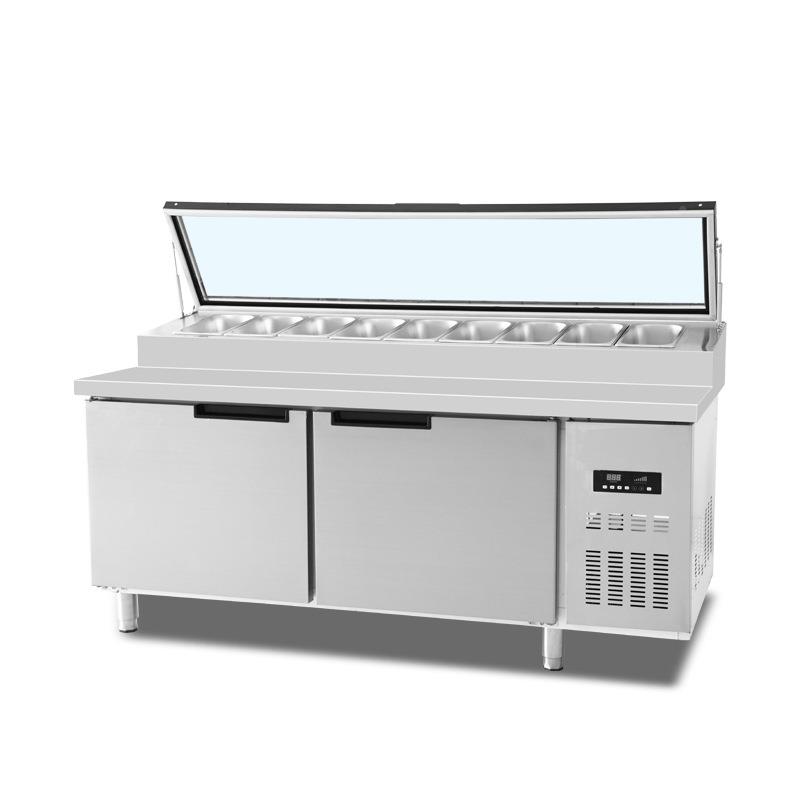 5210沙拉台用冷藏商开槽料水果捞冰柜展示柜保鲜萨撒工作台小菜冰