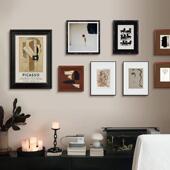 现简约抽15215轻奢艺合术组装 饰画中古风客代厅沙发背景挂画象A04