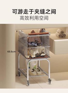 收纳脏衣移动置物架带轮小推车脏篓浴衣室篮衣洗篮家用双Zyl-13层