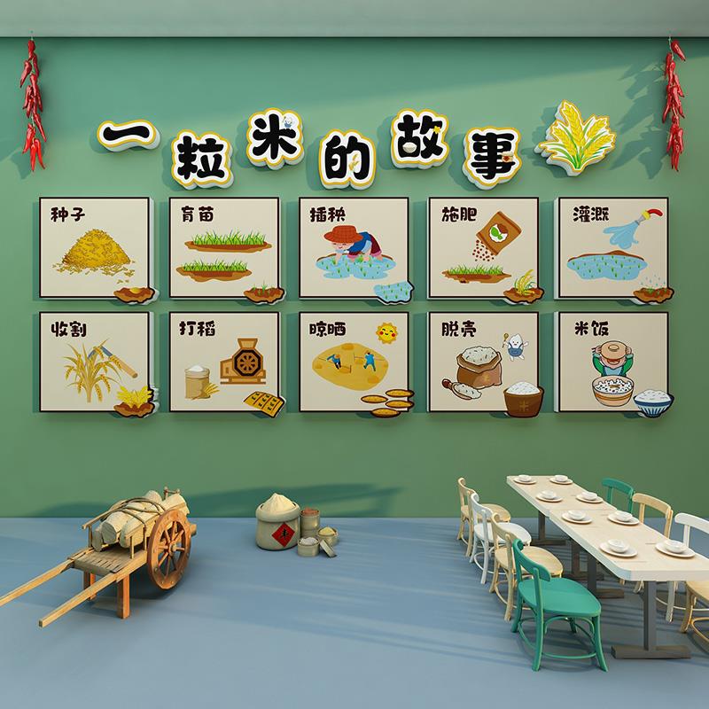 幼儿管园环创主题墙贴成品一粒走的故事托班材料廊文米化墙面FUG