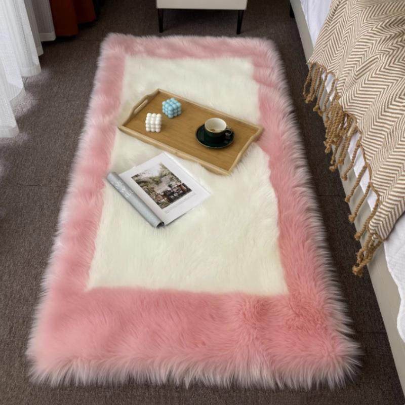 回形仿羊DH6988毛加厚卧室床边毯新简约时尚飘窗长款毛垫垫客厅茶,居家布艺,家用脚垫,淘宝优惠券,粉丝福利购,淘宝优惠卷