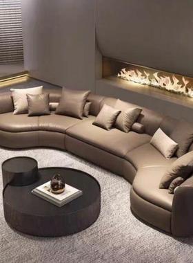 极简意式EJS半圆发轻奢别客墅沙发大现代厅沙沙发家用简约沙发客