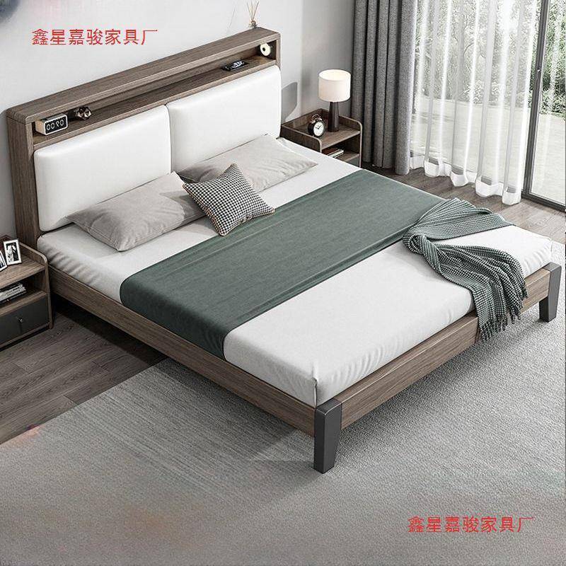 1ii15885用1.米小户型软包床宿1.2m单人床实5木板床双人1.家8x2米