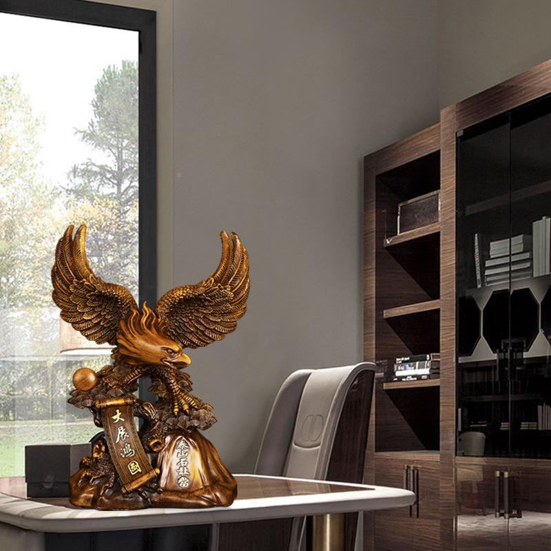 5S88大展宏图大鹏老鹰摆件新式办公老板桌室F769HSHH家居装饰中品