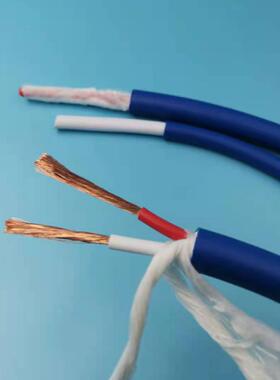 舞台响工程专用柔0软蓝色无品牌/双层套音响音线阻护燃10米