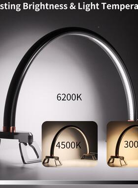 跨境20寸U半型月HML-510美补甲台架灯照明带支弧形睫毛纹纹身LED