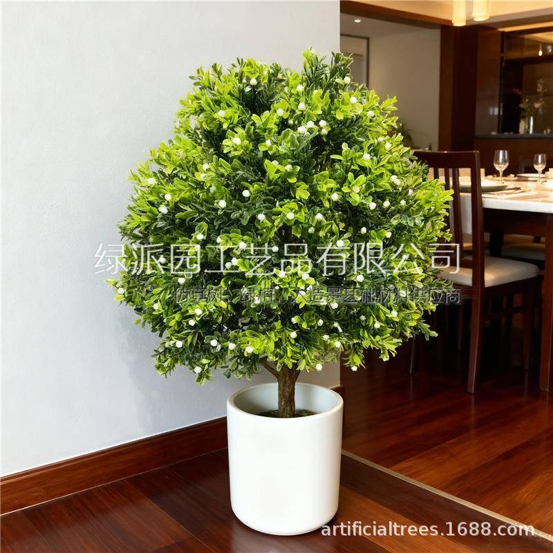 热真卖仿薰衣草植盆绿地插款51193仿真圆球假花束客厅阳栽台造景