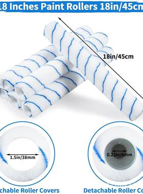 新品12-18轮英寸可套调节滚框架和加厚油可伸缩jb002钢杆漆滚筒件