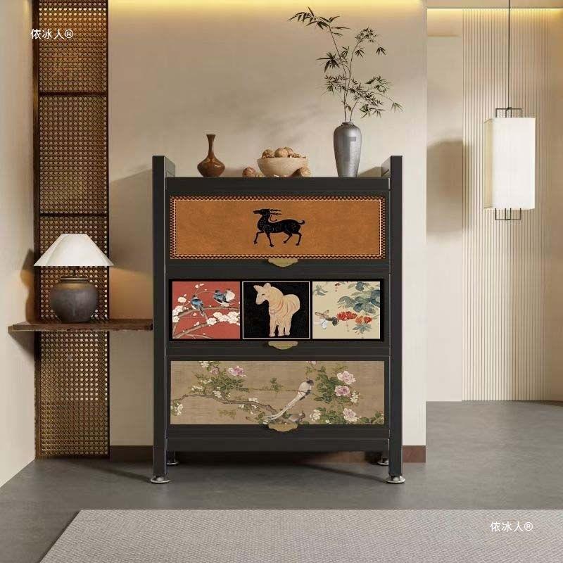 中古风书柜层架置物架子阳台依冰人?客厅防尘收纳落地多靠墙体一