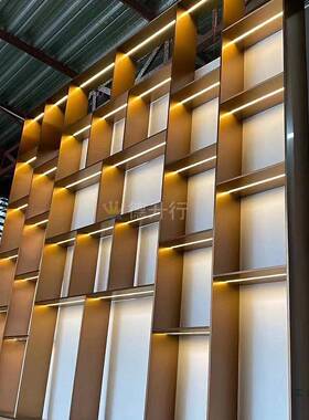 定制12602列柜展示柜博古架金属展陈示架钢板柜灯书柜带不锈酒柜