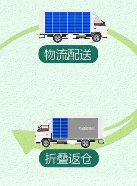 现货大型NVI折箱折筐760/800叠工业电子仓储物运输叠装流载周转箱