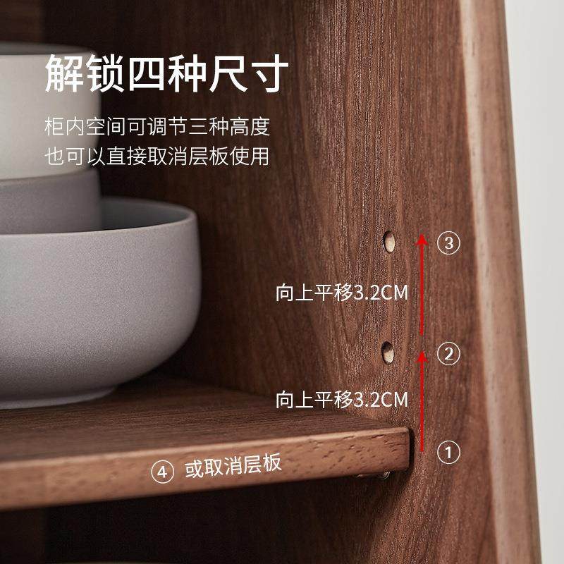 靠轻奢餐边柜厨房物餐桌碗柜储物置架柜摆件高柜墙PWL吧台家用小