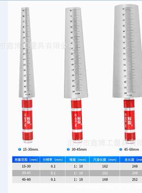 不锈钢圆锥塞尺0.1-5尺圆锥塞-16孔径规34-2ZOV5锥度塞规4形5-60-