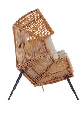 家躺阳室外台露天椅创意人躺窝落地吊篮黄色扁藤拆装85354藤编具