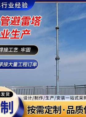 避雷塔0m变电站房FFV管顶防雷塔3屋顶单管雷针避塔单避雷针接闪杆