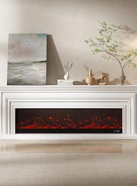 意式简炉电视柜简约黑色取暖电子壁壁炉装QOE仿真饰地柜家用极家