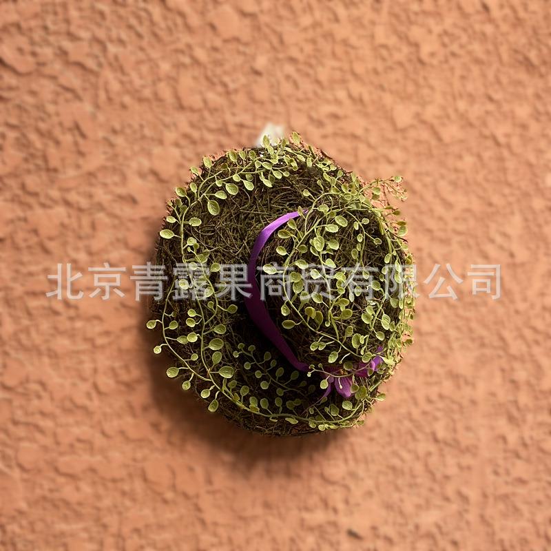 仿挂真叶壁树装饰创意花环挂件铁艺蝴蝶墙饰OUU草布帽壁饰庭院花