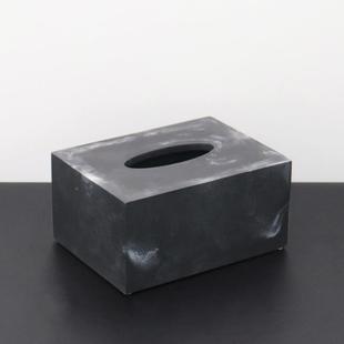 人大高理石纸巾盒轻奢风抽造纸盒客厅纸档简约抽盒面纸HSO盒餐巾