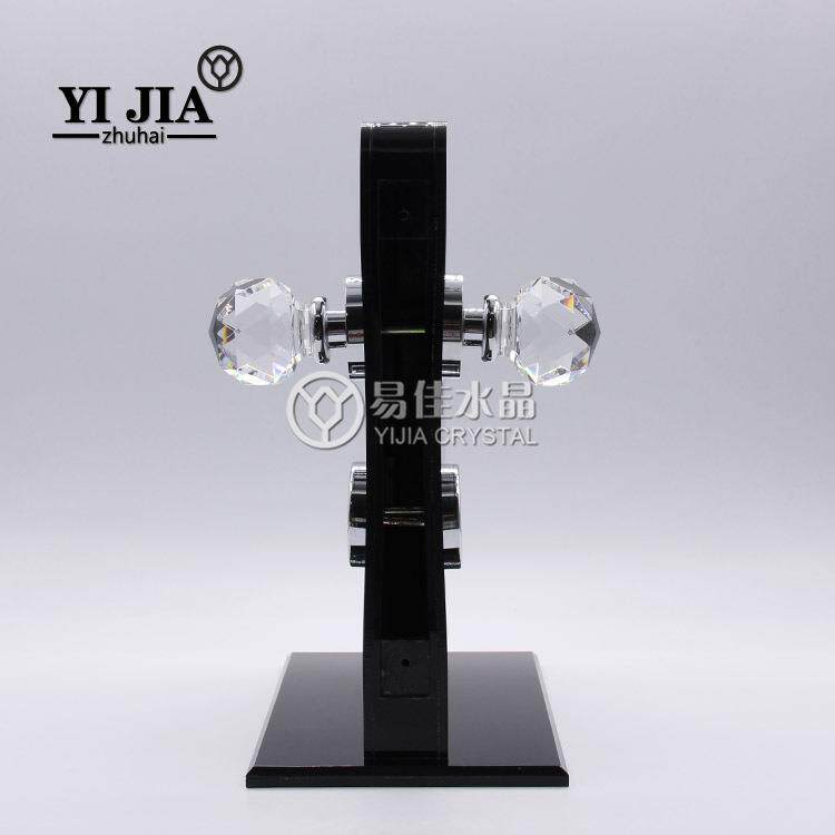 浴房玻璃门无品牌/淋球拉手手透明水晶门拉锌合金圆形浴室门拉手