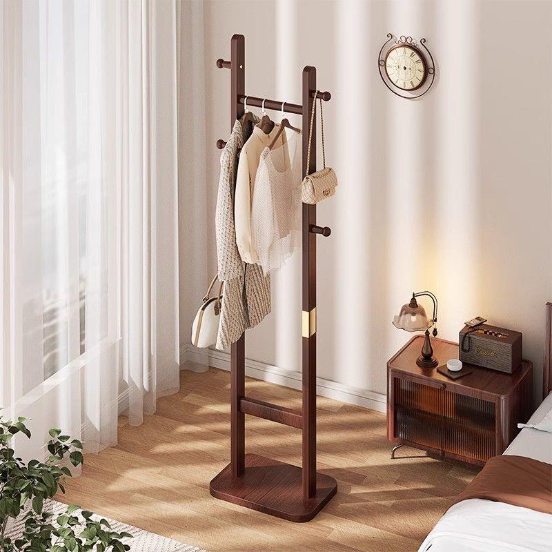 竹衣帽架小型落地室卧挂衣楠架子办公XTE室客厅家用内立式挂衣架