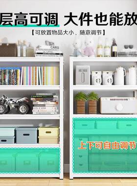 轻架型货架置物架仓仓HRY展示架超市阳台多层库落地储收纳白色铁