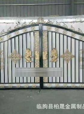 艺大门定制别墅艺小WPG区庭院铁大门不锈钢材质防盗铁大门厂家