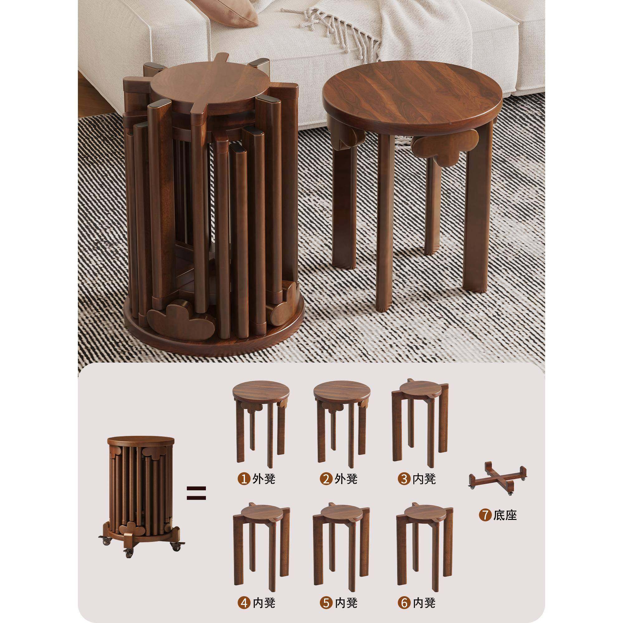 式实木凳子可叠放叠叠乐带滑轮收?纳组客厅堆叠椅中Fh(x}x}^古合,畜牧/养殖物资,特种养殖设备,淘宝优惠券,粉丝福利购,淘宝优惠卷