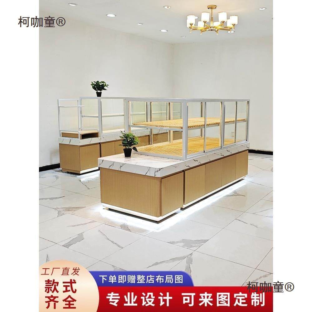 展蛋糕岛模型烘焙柜西点示冷藏柜三明治不锈钢边JHB柜店中面包麦