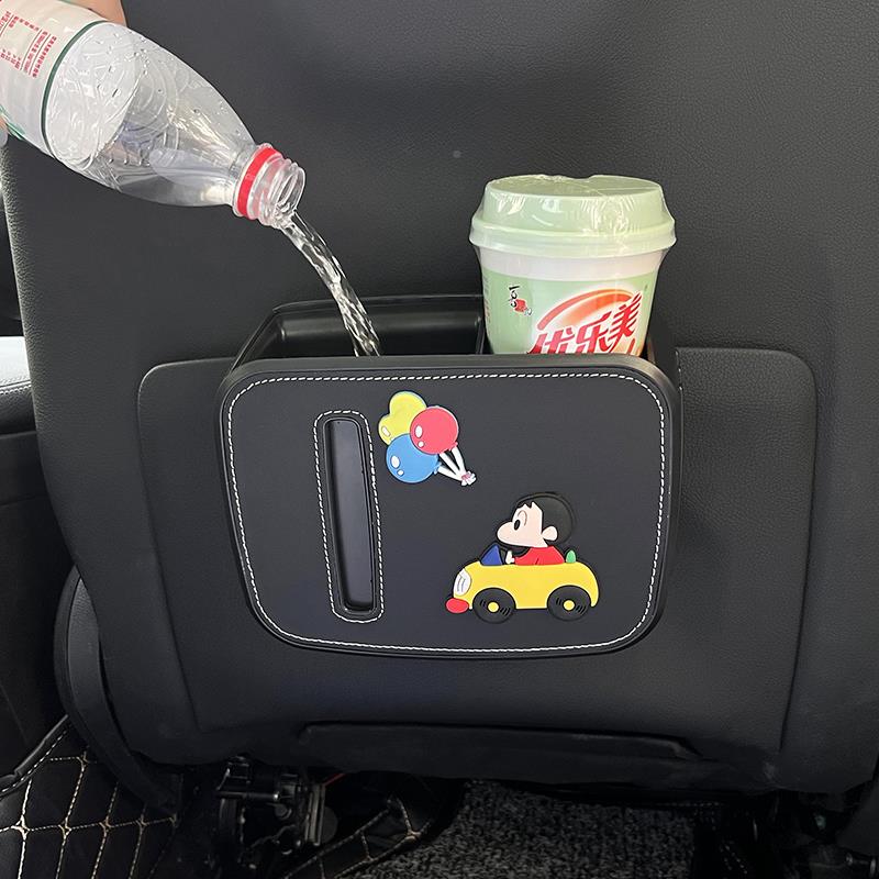 车载纸爱巾垃桶二合一NFU挂式创意可车内盒装饰用圾品大全汽车抽