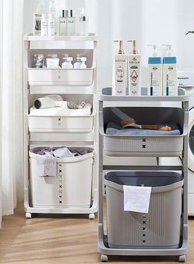 脏衣篮多层厨房浴室MTQ脏衣篓卫生间小推架置物落架地洗衣收车纳