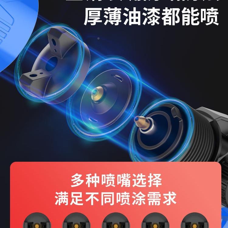 电喷漆乳胶漆喷油漆喷补漆神器家涂用小型锂动电机喷漆枪涂料机喷